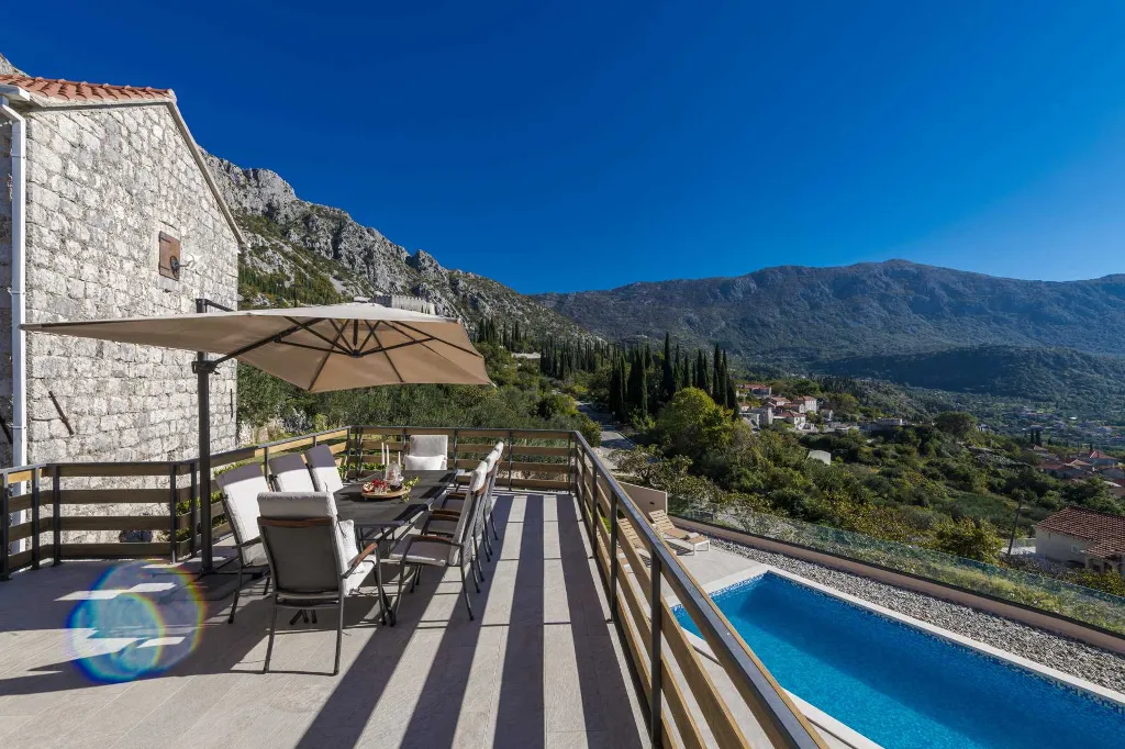 Stone Villa Retreat with Pool in Konavle