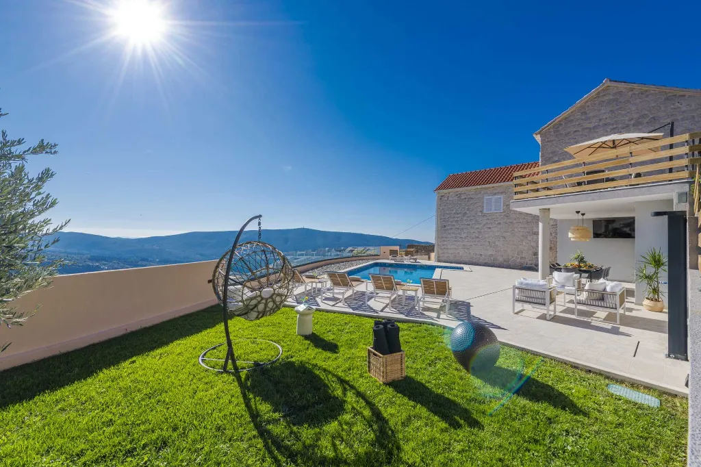 Stone Villa Retreat with Pool in Konavle