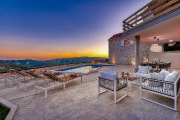 Stone Villa Retreat with Pool in Konavle