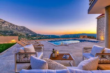 Stone Villa Retreat with Pool in Konavle