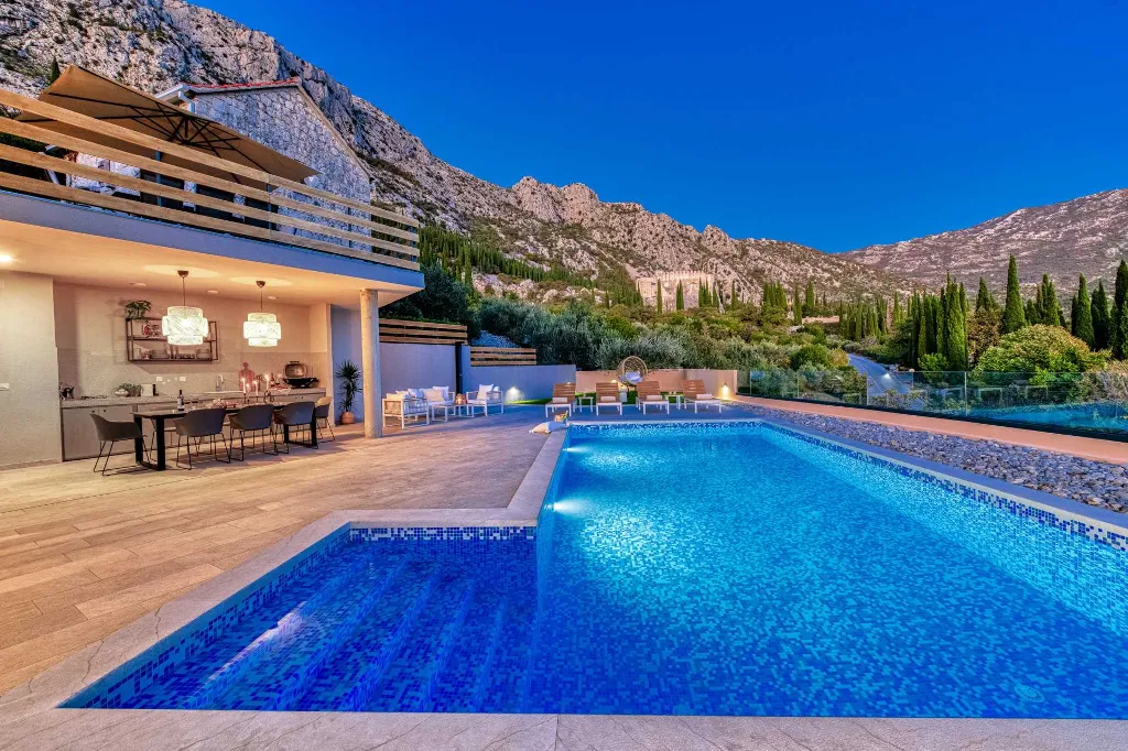 Stone Villa Retreat with Pool in Konavle