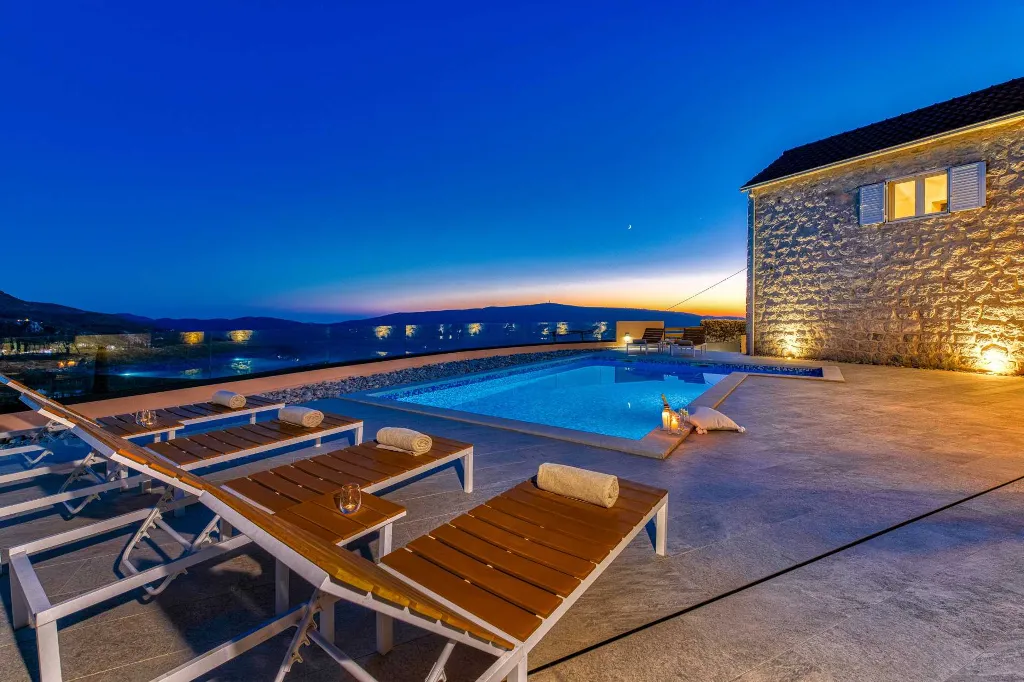Stone Villa Retreat with Pool in Konavle