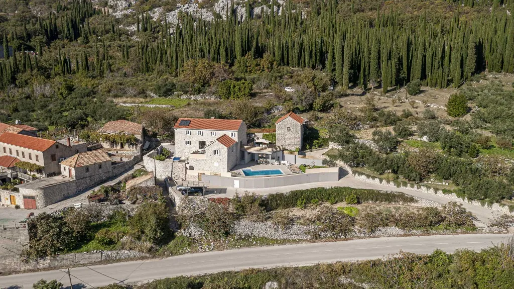 Stone Villa Retreat with Pool in Konavle