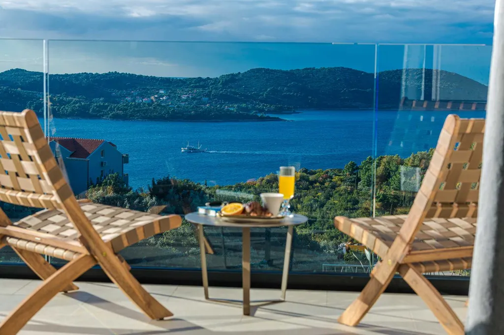 Contemporary Sea View Villa with Pool, Orašac
