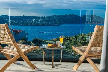 Contemporary Sea View Villa with Pool, Orašac