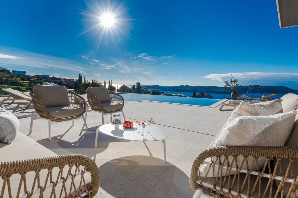 Contemporary Sea View Villa with Pool, Orašac