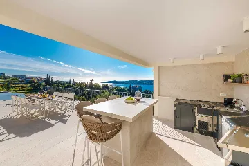 Contemporary Sea View Villa with Pool, Orašac