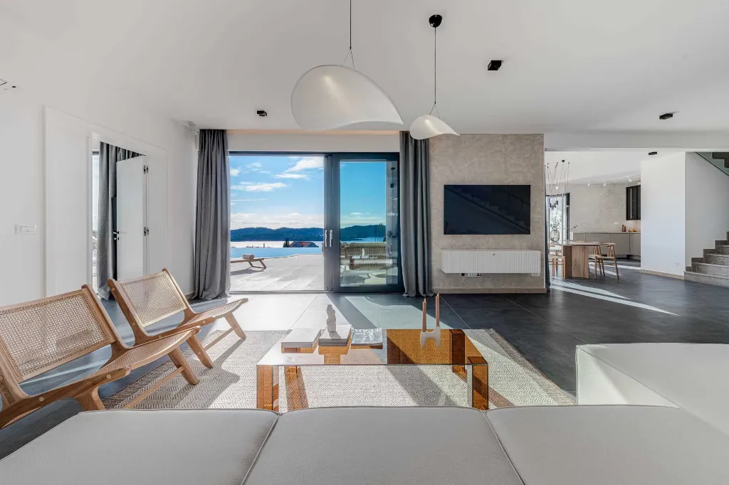 Contemporary Sea View Villa with Pool, Orašac