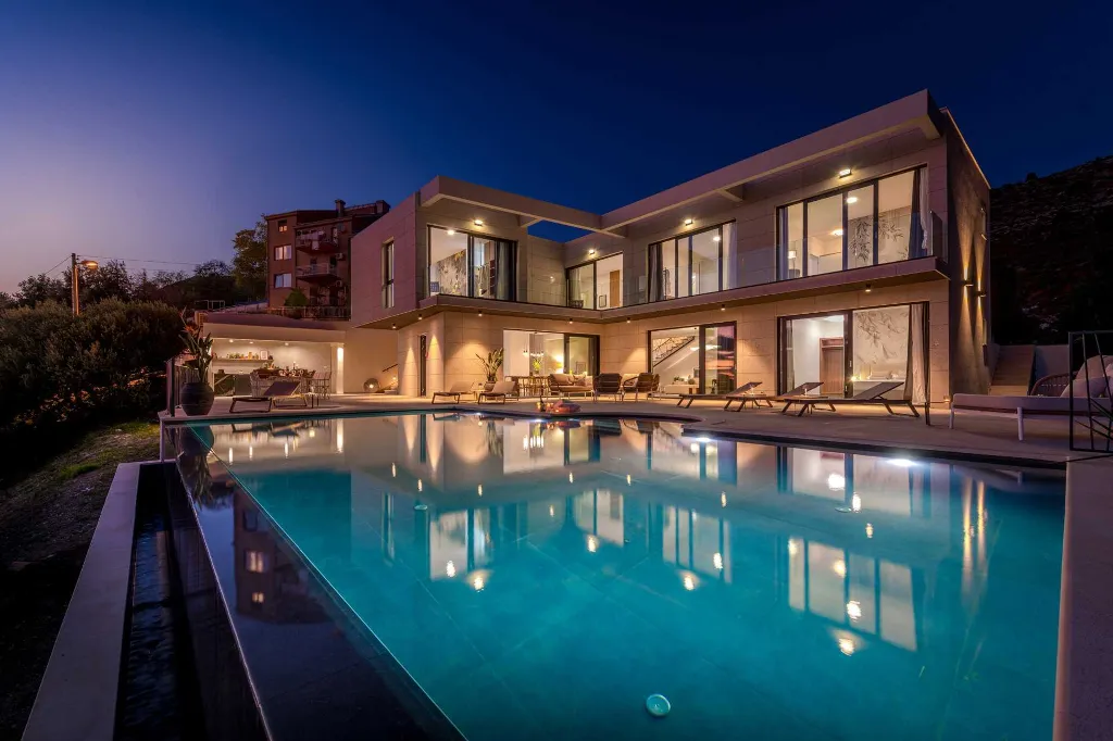 Contemporary Sea View Villa with Pool, Orašac