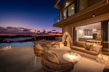 Contemporary Sea View Villa with Pool, Orašac