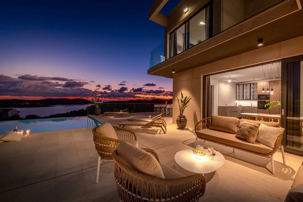 Contemporary Sea View Villa with Pool, Orašac