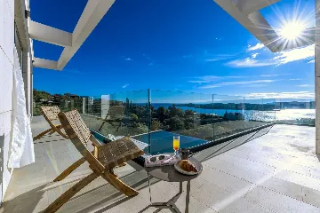Contemporary Sea View Villa with Pool, Orašac