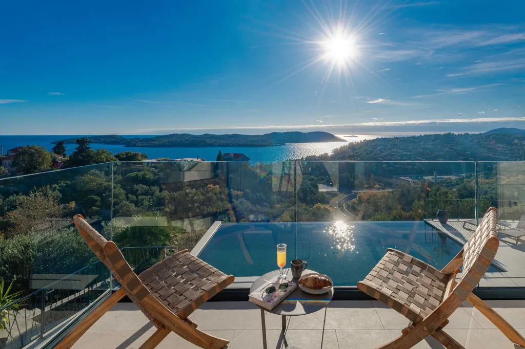 Contemporary Sea View Villa with Pool, Orašac