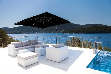 Contemporary Seafront Villa with Pool in Vela Luka