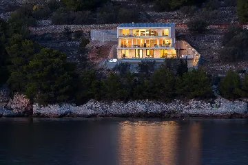 Contemporary Seafront Villa with Pool in Vela Luka