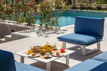 Contemporary Beachfront Villa with Pool in Rogoznica