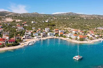 Contemporary Beachfront Villa with Pool in Rogoznica