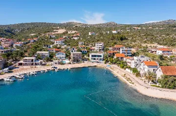 Contemporary Beachfront Villa with Pool in Rogoznica