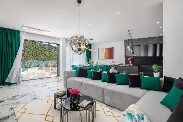 Contemporary Beachfront Villa with Pool in Rogoznica