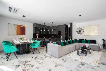 Contemporary Beachfront Villa with Pool in Rogoznica