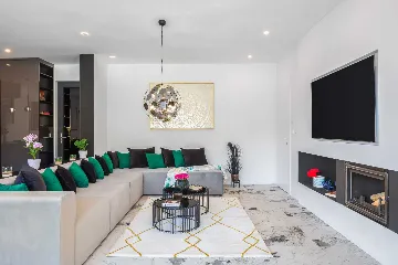 Contemporary Beachfront Villa with Pool in Rogoznica