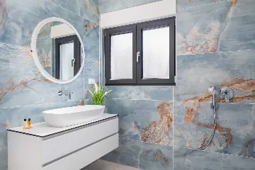 Contemporary Beachfront Villa with Pool in Rogoznica