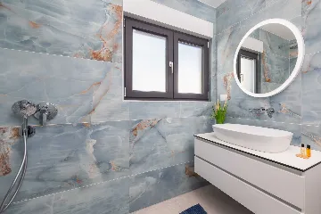 Contemporary Beachfront Villa with Pool in Rogoznica