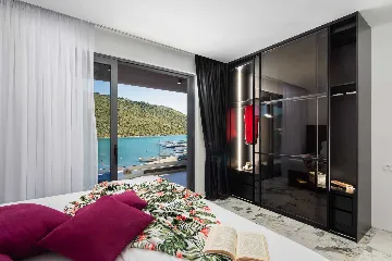 Contemporary Beachfront Villa with Pool in Rogoznica