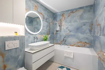 Contemporary Beachfront Villa with Pool in Rogoznica