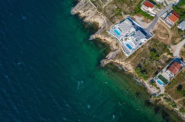 Beachfront Villa Retreat with Pool in Novigrad