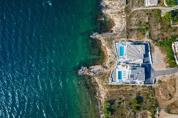 Beachfront Villa Retreat with Pool in Novigrad