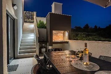 Beachfront Villa Retreat with Pool in Novigrad