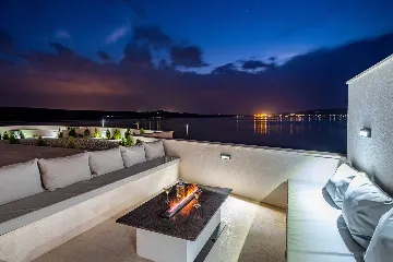 Beachfront Villa Retreat with Pool in Novigrad