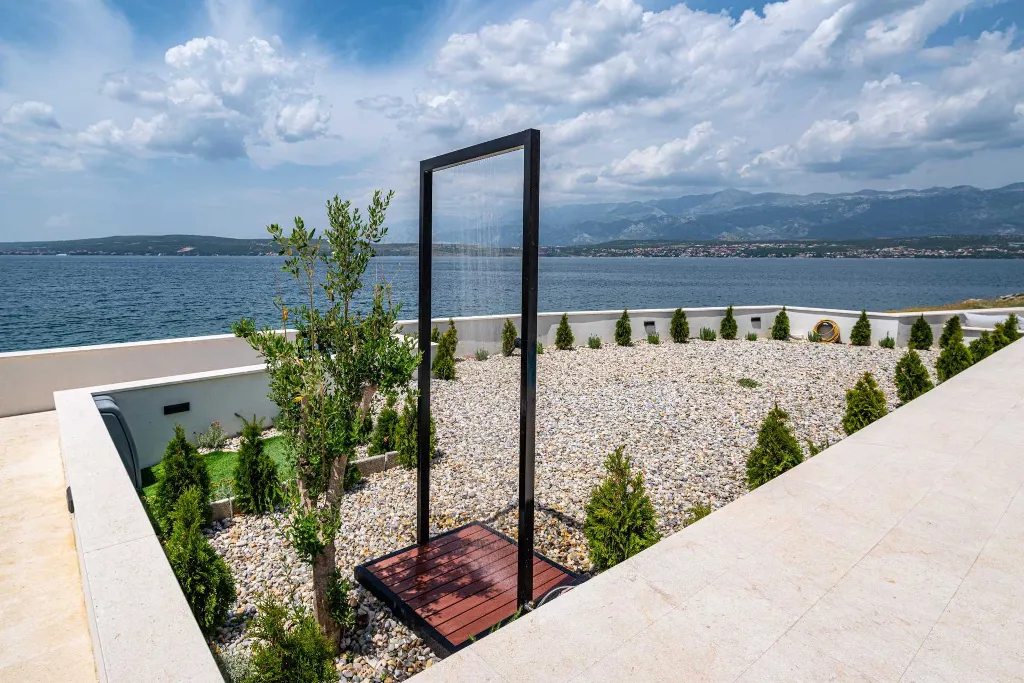 Beachfront Villa Retreat with Pool in Novigrad