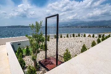 Beachfront Villa Retreat with Pool in Novigrad