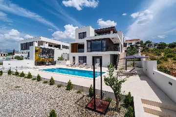 Beachfront Villa Retreat with Pool in Novigrad