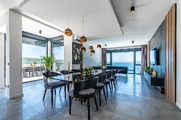 Beachfront Villa Retreat with Pool in Novigrad