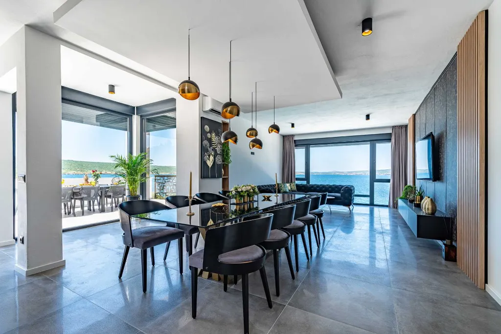 Beachfront Villa Retreat with Pool in Novigrad