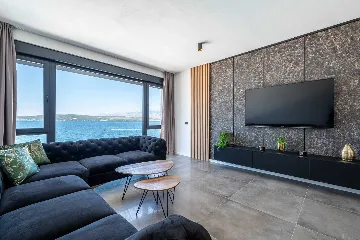 Beachfront Villa Retreat with Pool in Novigrad