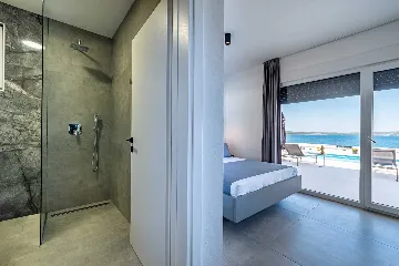 Beachfront Villa Retreat with Pool in Novigrad