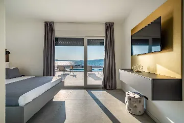 Beachfront Villa Retreat with Pool in Novigrad