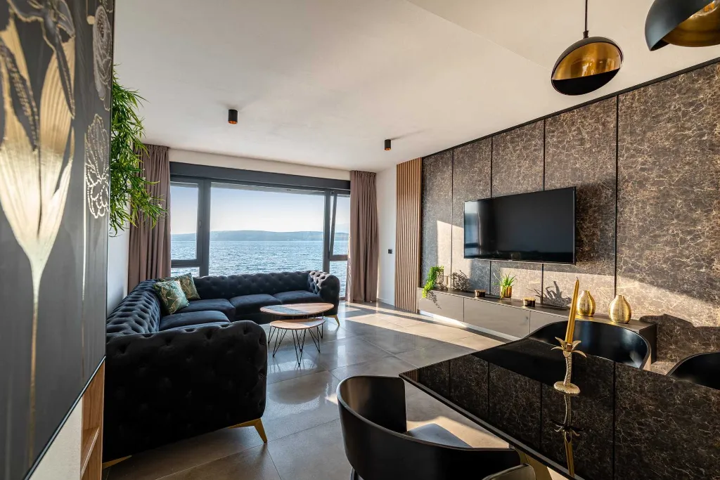 Beachfront Villa Retreat with Pool in Novigrad