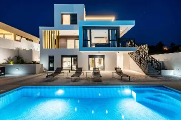 Beachfront Villa Retreat with Pool in Novigrad