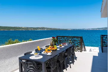 Beachfront Villa Retreat with Pool in Novigrad