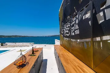 Beachfront Villa Retreat with Pool in Novigrad