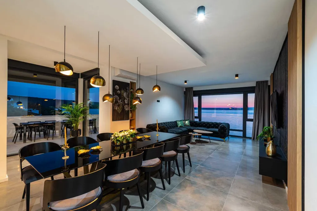 Beachfront Villa Retreat with Pool in Novigrad