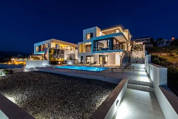 Beachfront Villa Retreat with Pool in Novigrad