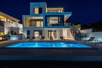 Beachfront Villa Retreat with Pool in Novigrad