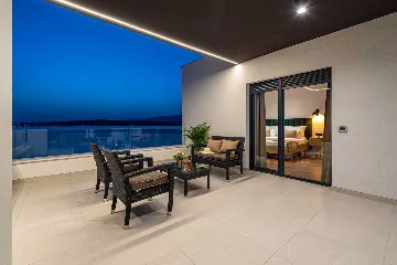 Beachfront Villa Retreat with Pool in Novigrad