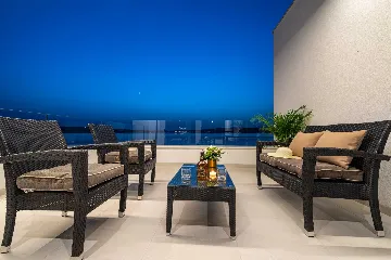 Beachfront Villa Retreat with Pool in Novigrad